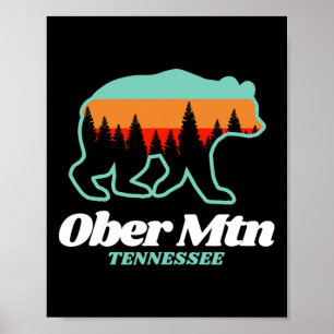 Ober Mountain Tennessee Skifahren Snowboarden Bär Poster
