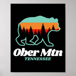 Ober Mountain Tennessee Skifahren Snowboarden Bär Poster