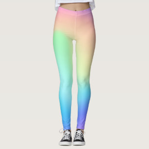 Ober Regenbogen-Steigung holografisch Vaporwave Leggings