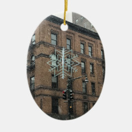 Ober West Side Snowflake NYC Winterurlaub Keramik Ornament