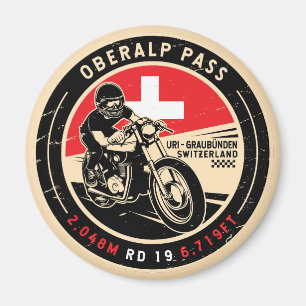 Oberalp Pass   Schweiz   Motorrad Magnet