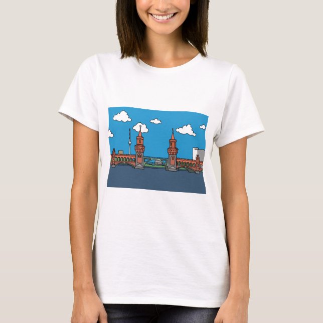 Oberbaum Brücke in Berlin T-Shirt (Vorderseite)