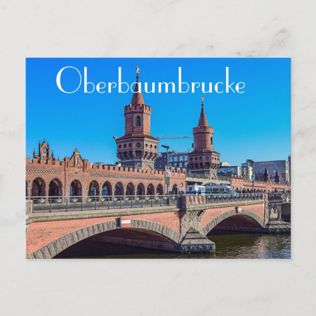 Oberbaumbrücke Deutschland Postkarte (Vorderseite)