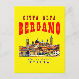 Obere Altstadt (Citta Alta) in Bergamo. Italien. Postkarte