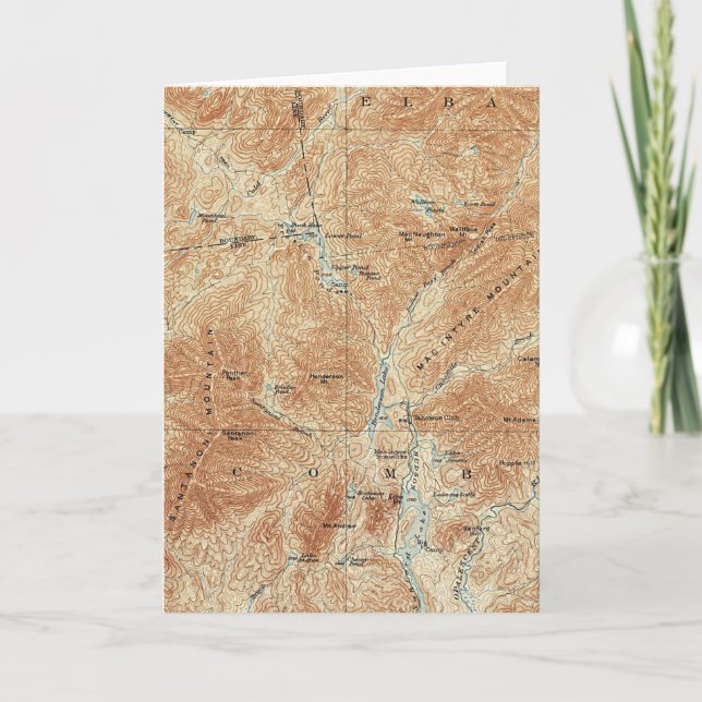 Obere Arbeiten, Tahawus Gebiet, Adirondack Hohe Gi Karte (Vorderseite)