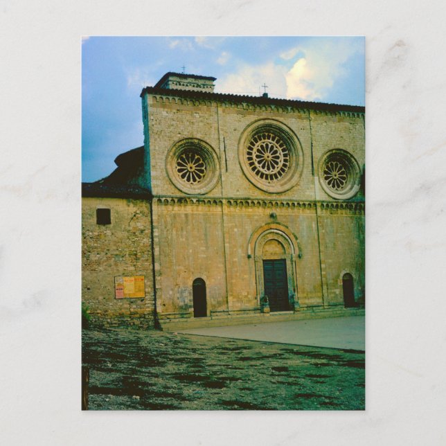 Obere Basilika, Assisi Postkarte (Vorderseite)