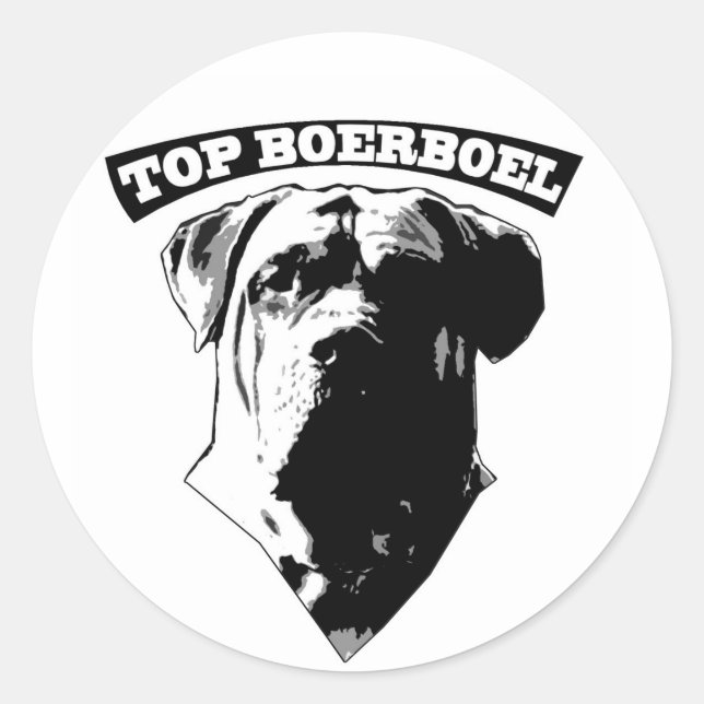 Obere Boerboel-Aufkleber Runder Aufkleber (Vorderseite)