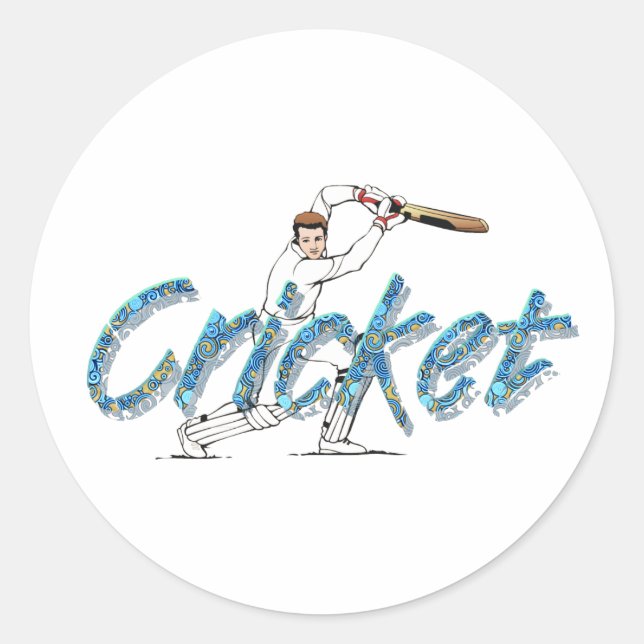 OBERE Cricket Runder Aufkleber (Vorderseite)