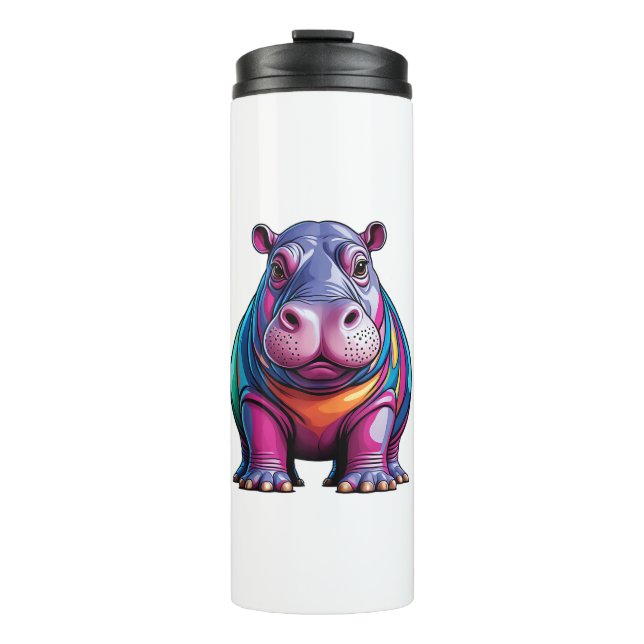 Obere Farbe des Wassers Thermosbecher (Vorderseite)