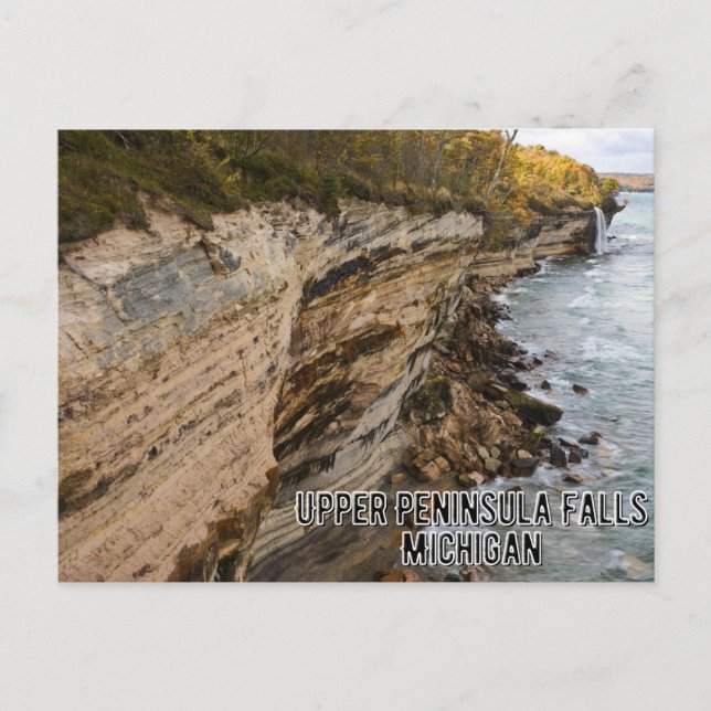 Obere Halbinsel Falls Michigan Postcard Postkarte (Vorderseite)