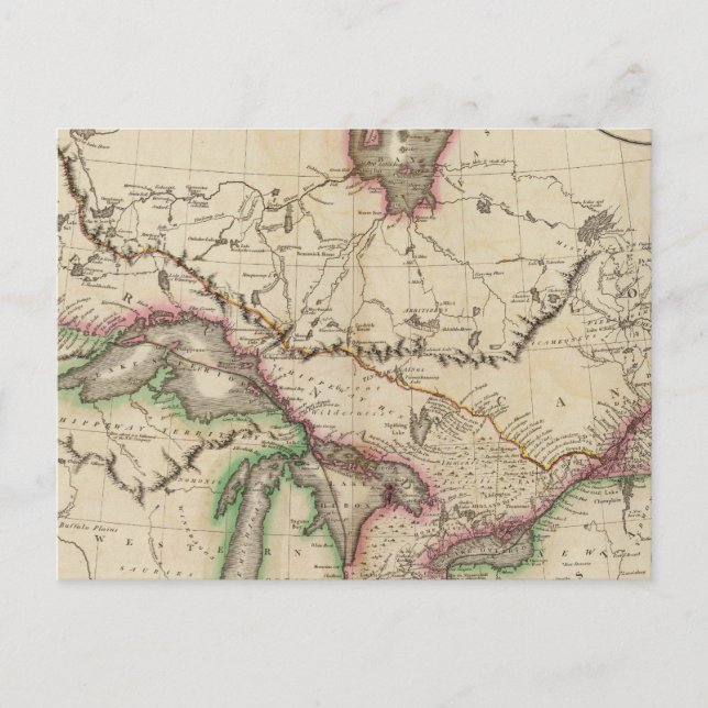 Obere und untere Kanada Postkarte (Vorderseite)