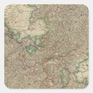 Obere, unterere Rhein-Kreise Quadratischer Aufkleber