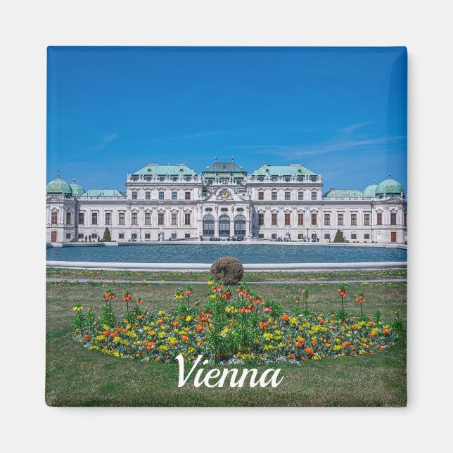 Oberer Belvedere Palast in Wien, Österreich Magnet (Vorne)