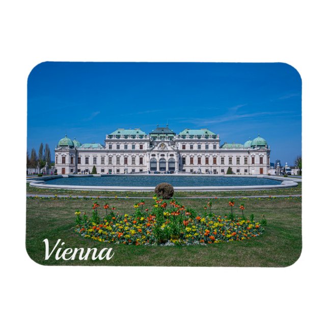 Oberer Belvedere Palast in Wien, Österreich Magnet (Horizontal)