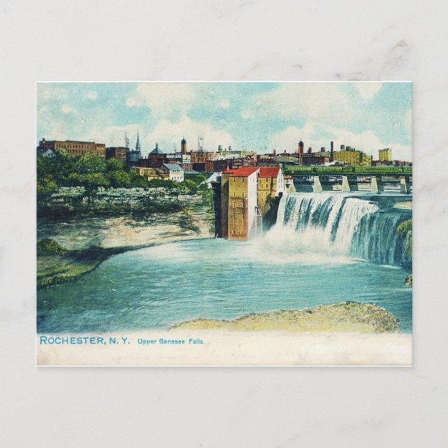 Oberer Genesee Wasserfall Postkarte (Vorderseite)