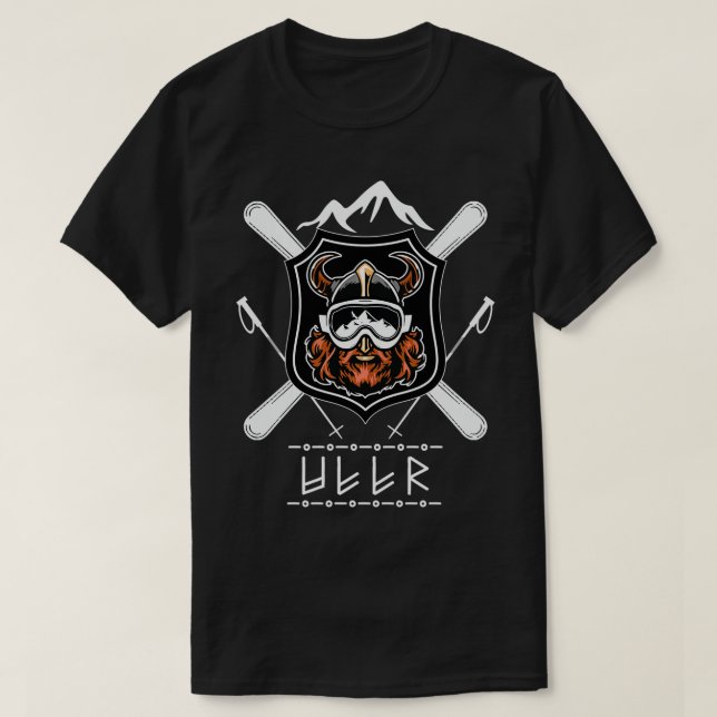 Oberer Gott der Archery Nordic Jagd Wikingski T-Shirt (Design vorne)