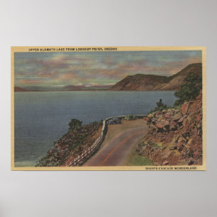Oberer Klamath See, Oregon - Ausblick-Punkt Poster