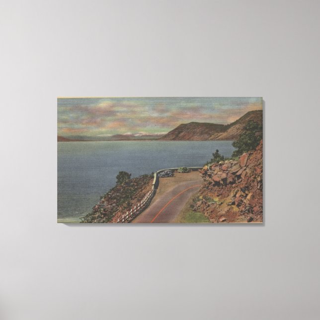 Oberer Klamath-See, Oregon - Aussichtspunkt Leinwanddruck (Vorderseite)