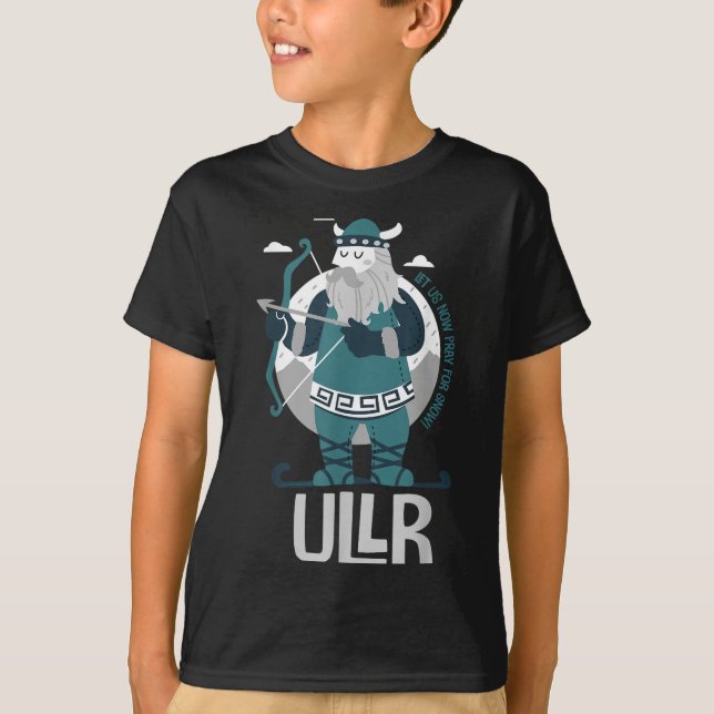 Oberer Nordgottesfürst Schneeschützer Heiliger Ski T-Shirt (Vorderseite)