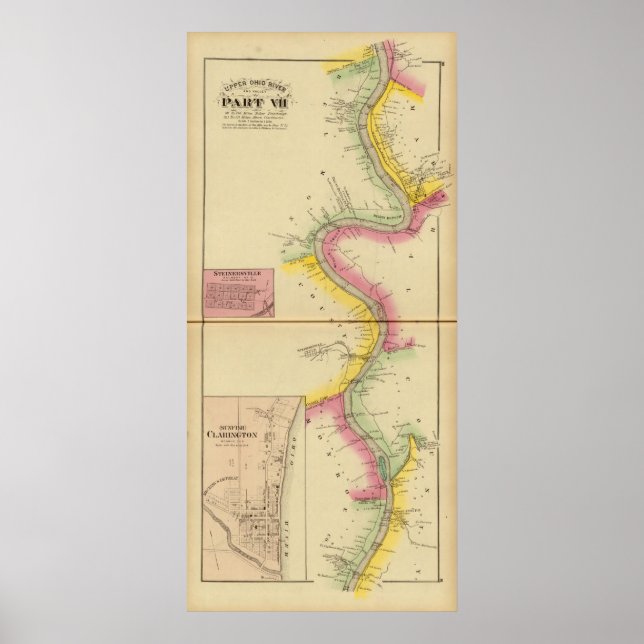 Oberer Ohio Fluss und Tal 3 Poster (Vorne)