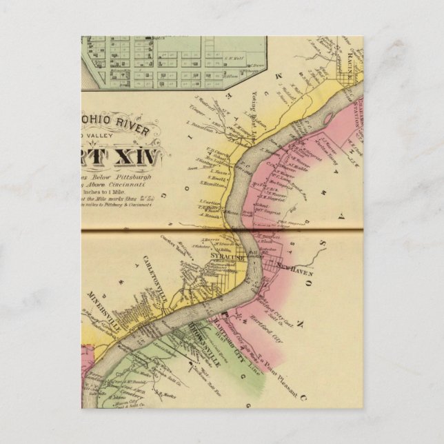 Oberer Ohio Fluss und Tal 8 Postkarte (Vorderseite)