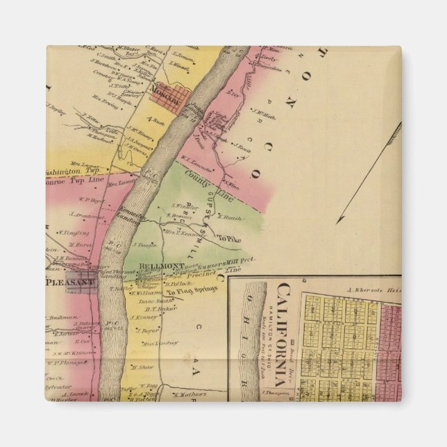 Oberer Ohio Fluss und Tal Magnet (Vorne)