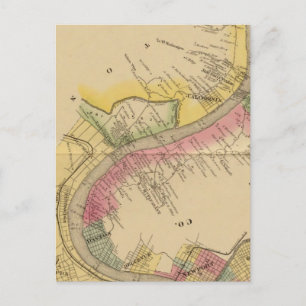 Oberer Ohio Fluss und Tal Postkarte