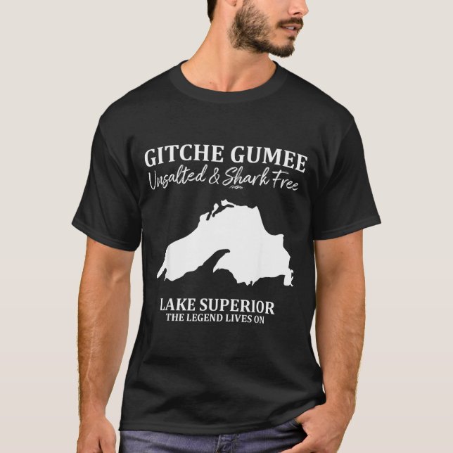 Oberer See, Gewand Seen, Gitche Gumee Apparel Seen T-Shirt (Vorderseite)