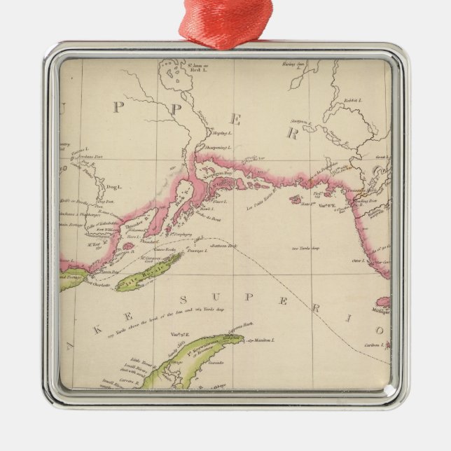 Oberer See Ornament Aus Metall (Vorne)