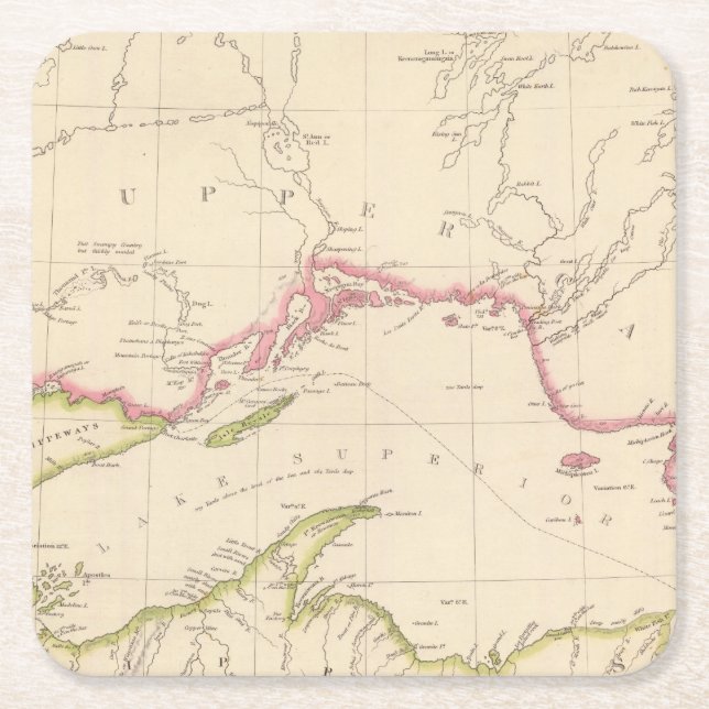 Oberer See Rechteckiger Pappuntersetzer (Vorderseite)