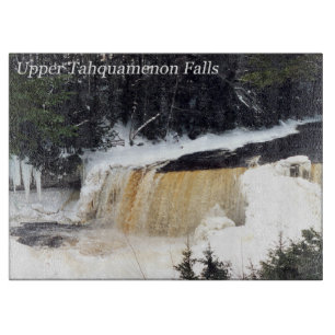 Oberer Tahquamenon-Wasserfall-Schneidbrett im Wint Schneidebrett