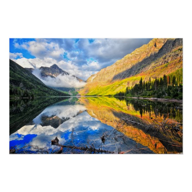 Oberer Zwei-Medizinischer See bei Sonnenaufgang Poster (Vorderseite)
