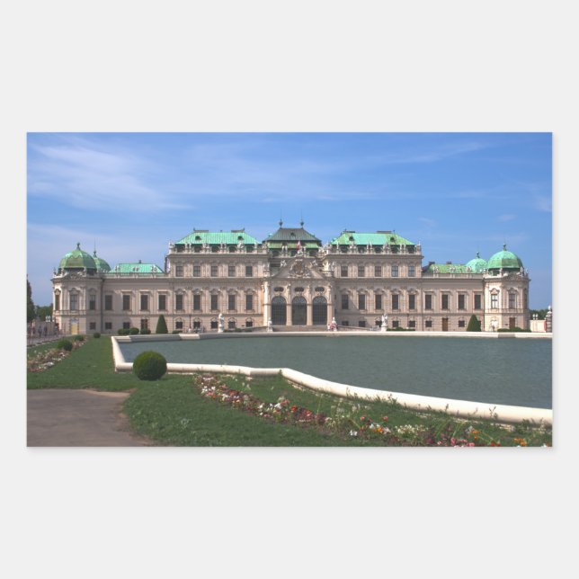 Oberes Belvedere Rechteckiger Aufkleber (Vorderseite)