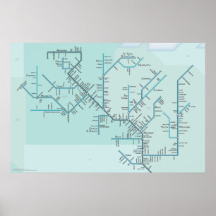 Oberes Mississippi 30" x 20" Poster