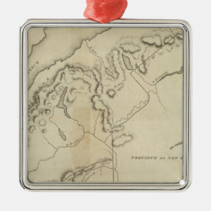 Oberes und untereres Kanada Silbernes Ornament