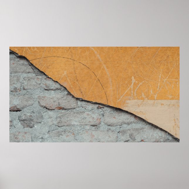 Oberfläche aus grauem Beton Poster (Vorne)