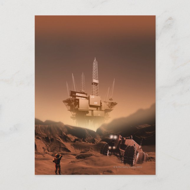 Oberfläche der Mars 2 Postkarte (Vorderseite)