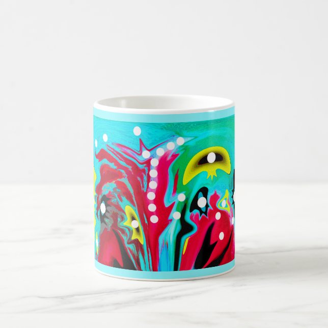 Oberfläche einer Alien Mondkunst Kaffeetasse (Mittel)