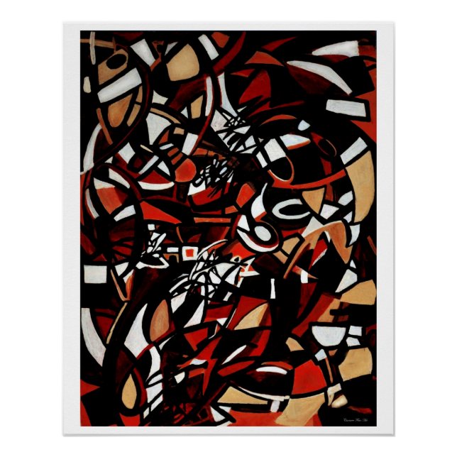 "Oberfläche und Kontext", glänzendes Poster (Vorderseite)