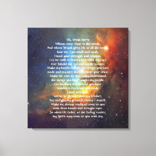 Obergebet des einheimischen Amerikanischen Ureinwo Leinwanddruck