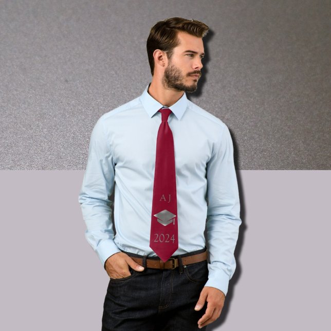 Obergrenze für das Abitur 2025 - mit Monogramm - B Krawatte (Von Creator hochgeladen)