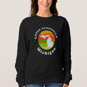 Oberhalb der Halbinsel Michigan im Freien Sonnenau Sweatshirt