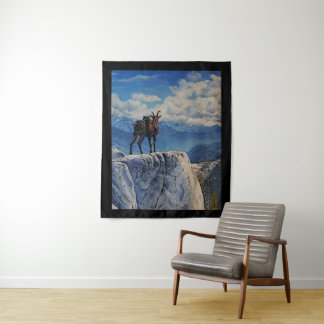 Oberhalsi, Ziege in den Bergen Wandteppich