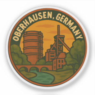 Oberhausen Deutschland Industrielle Kunst Aufkleber