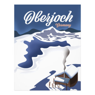 Oberjoch Deutschland Skiposter Fotodruck