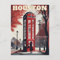 Oberkirby, Houston, Texas Postcard