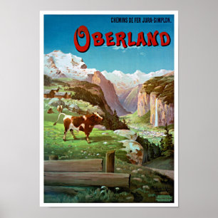Oberland die Schweiz Vintages Plakat wieder