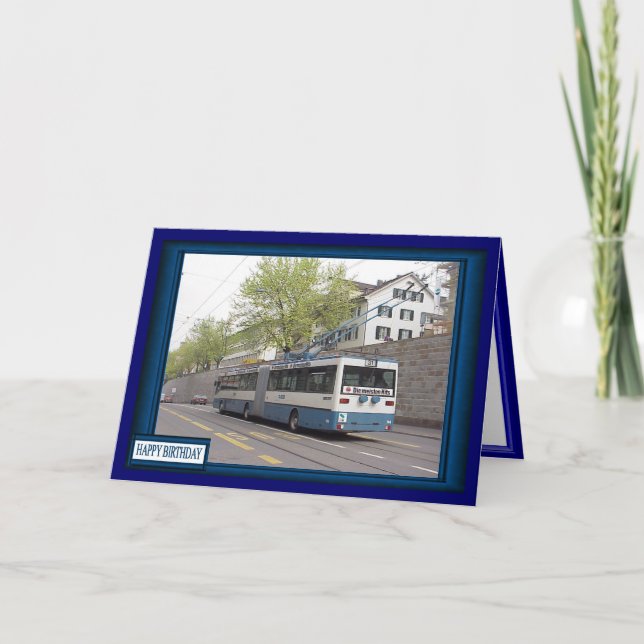 Oberleitungsbus Karte (Vorderseite)