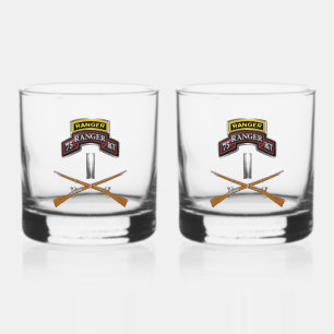 Oberleutnant 1LT des 75. Ranger-Regiments Whiskyglas