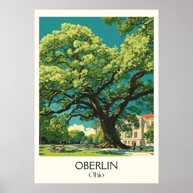 Oberlin Ohio Uni Stadt Progressive Gemeinschaft Poster (Vorne)